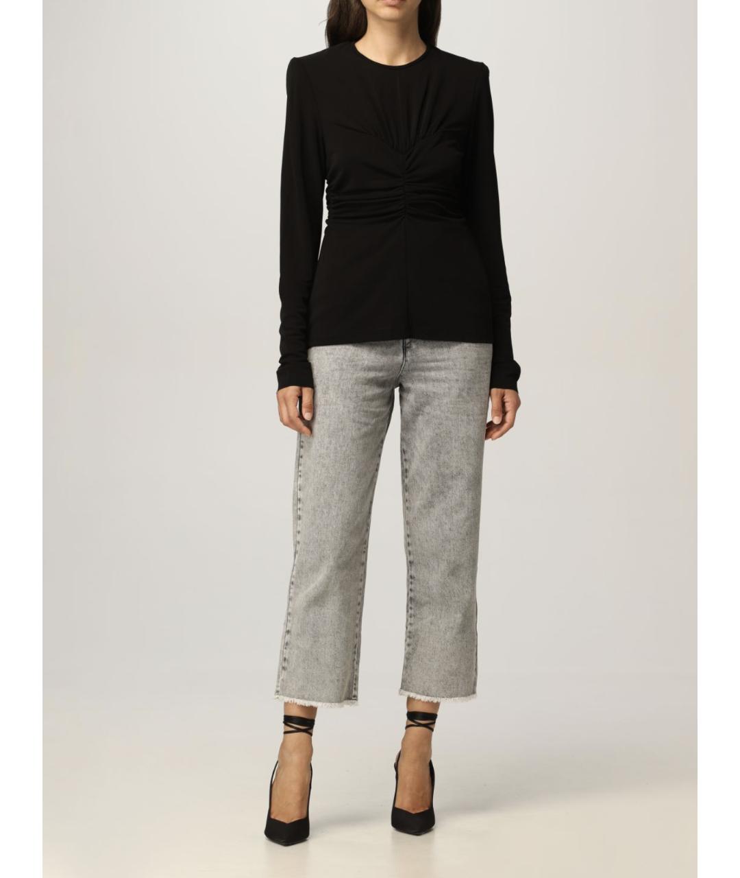 ISABEL MARANT Серые хлопковые прямые джинсы, фото 2