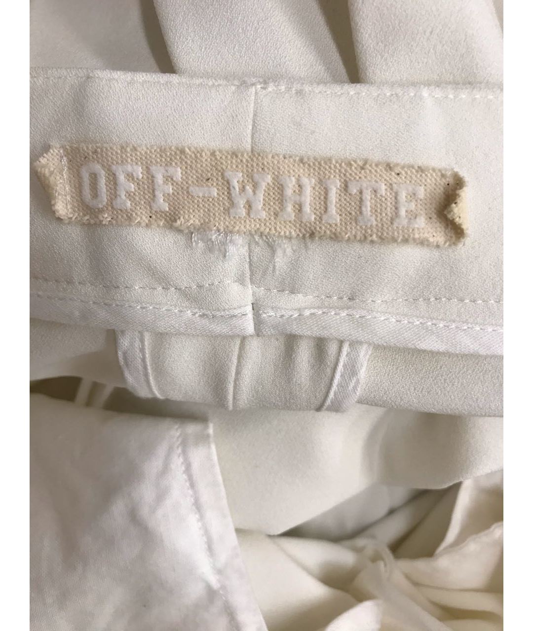 OFF-WHITE Белые брюки широкие, фото 7