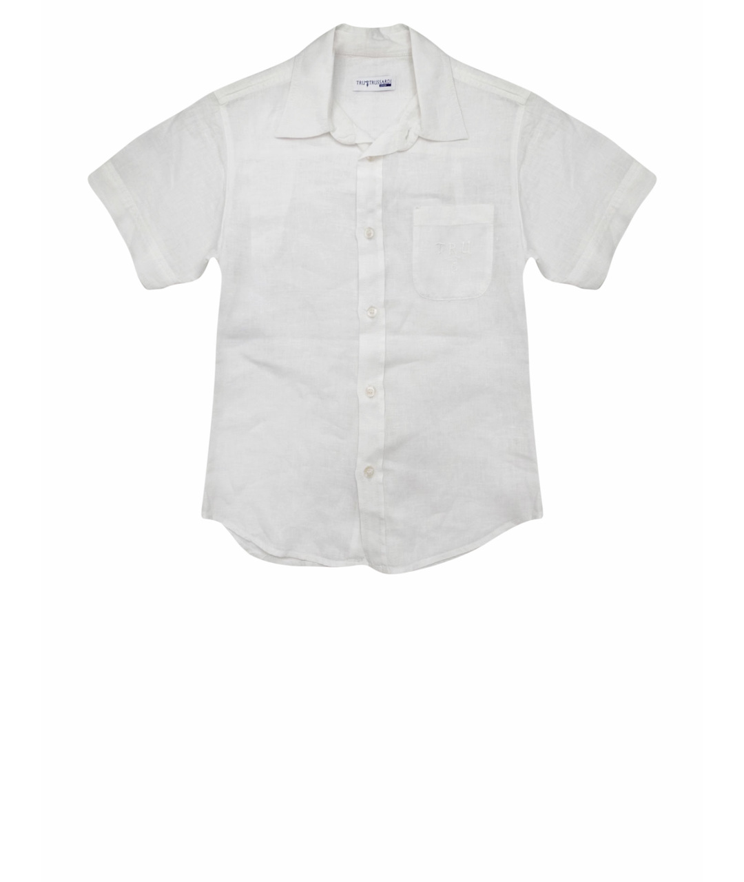 TRUSSARDI Белая льняная детская рубашка, фото 1