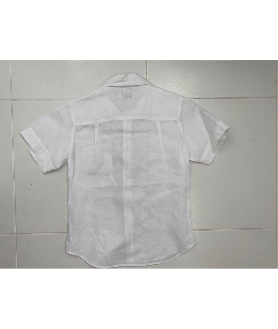 TRUSSARDI Белая льняная детская рубашка, фото 2