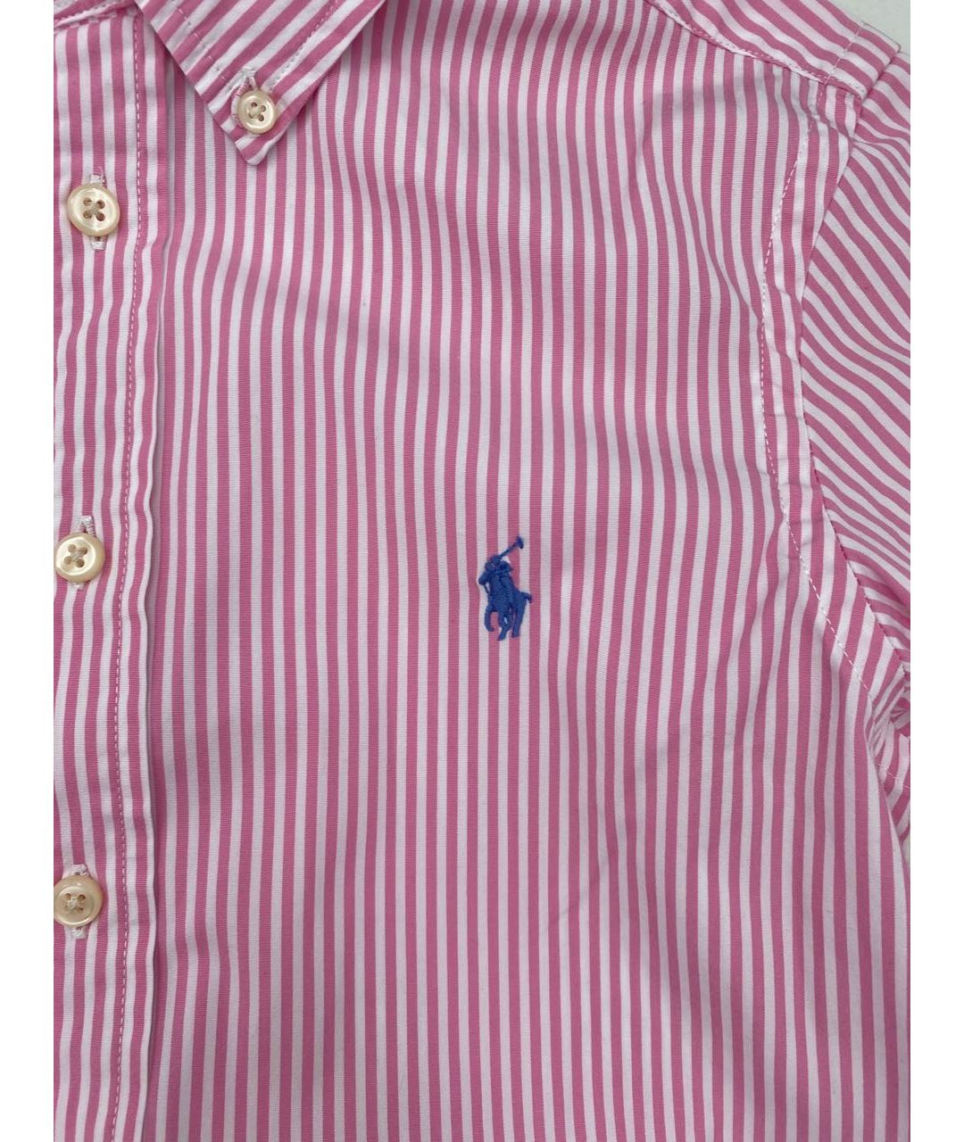 RALPH LAUREN Розовая хлопковая детская рубашка, фото 4