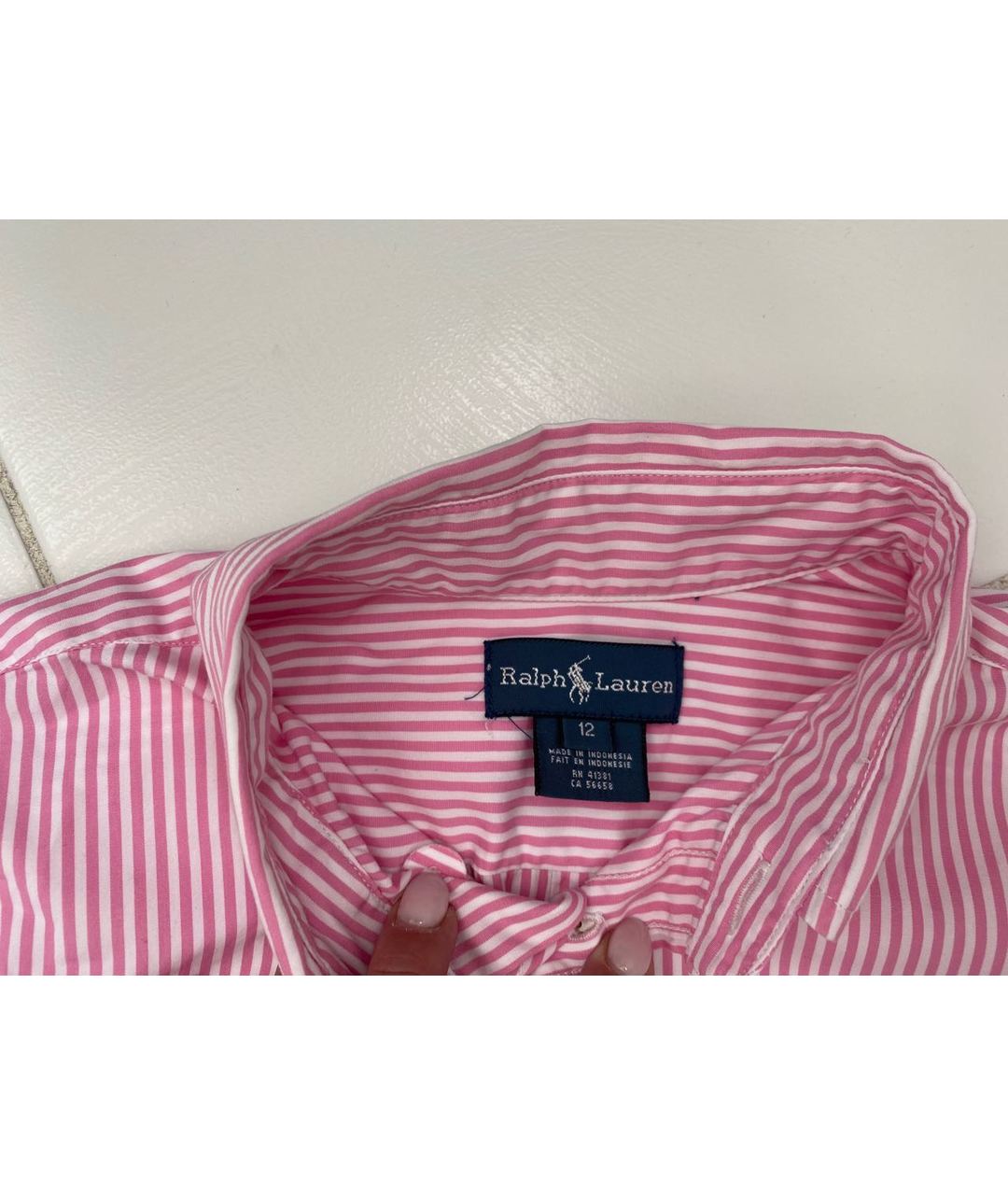 RALPH LAUREN Розовая хлопковая детская рубашка, фото 3