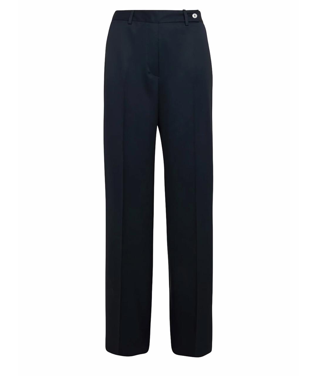 KITON Темно-синие шерстяные прямые брюки, фото 1