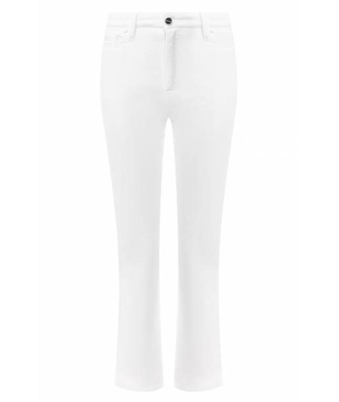 KITON Белые хлопковые прямые джинсы, фото 1