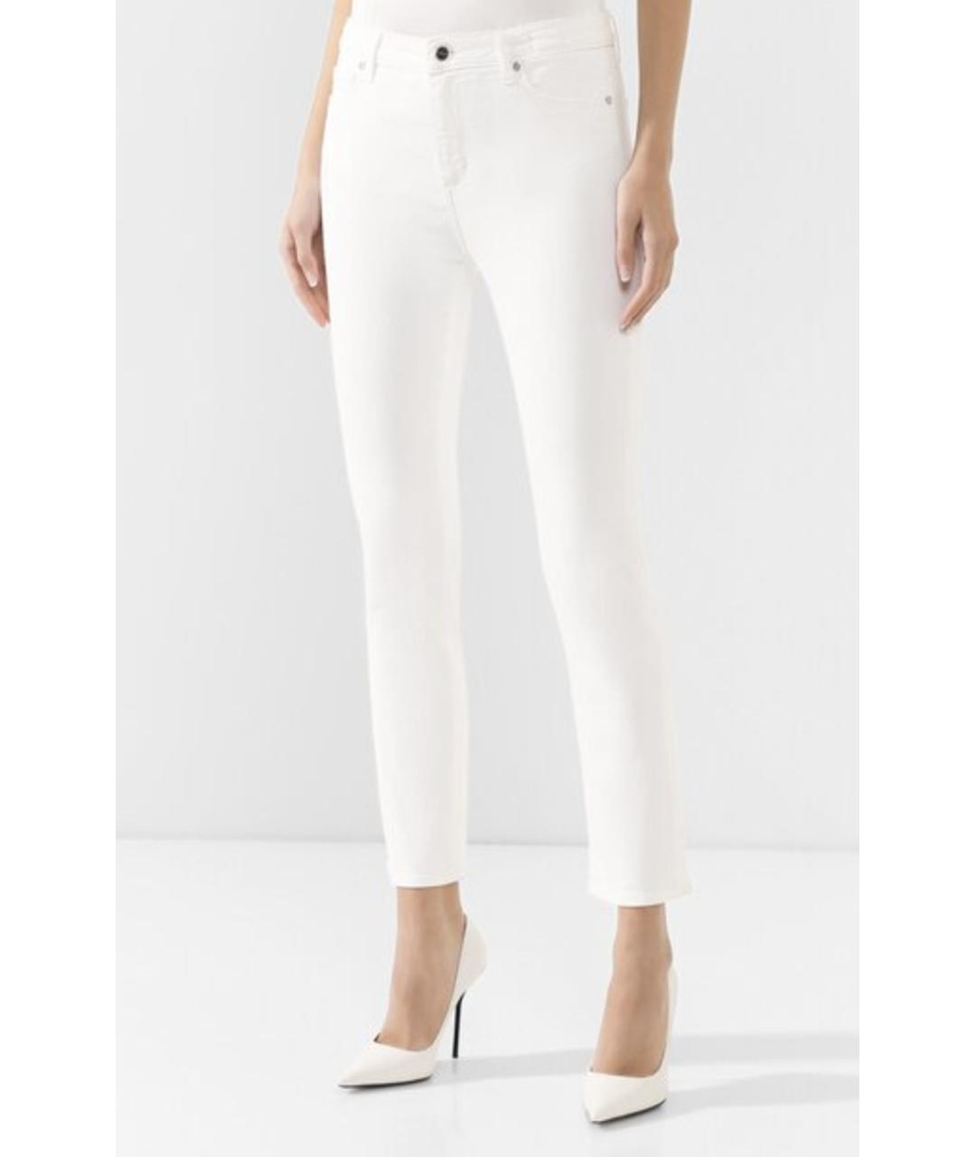 KITON Белые хлопковые прямые джинсы, фото 2