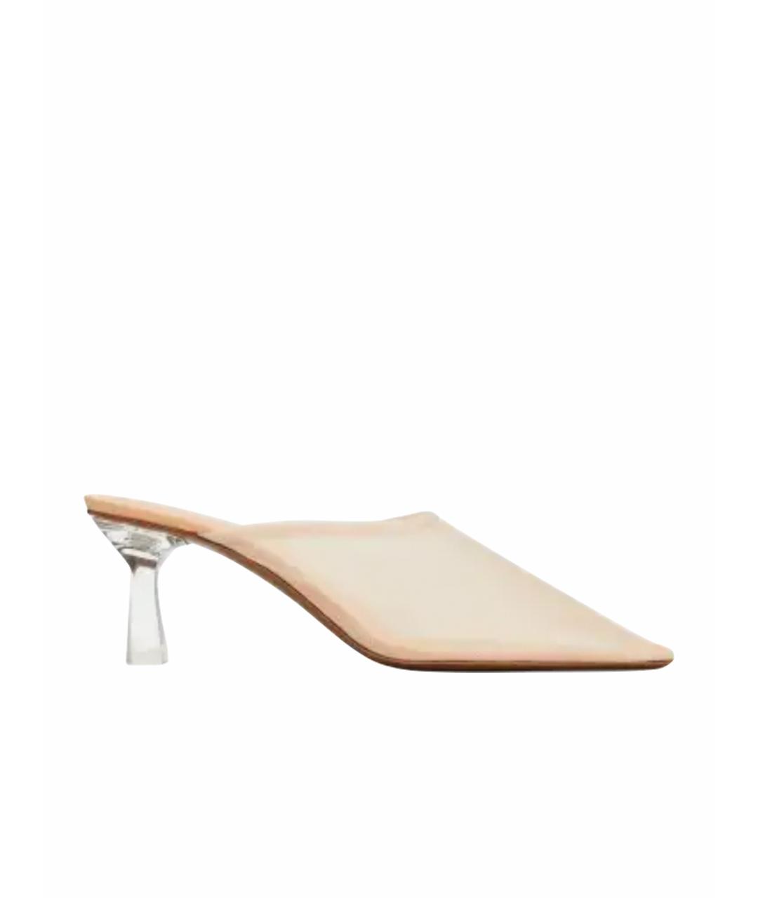 NEOUS Бежевые кожаные мюли, фото 1