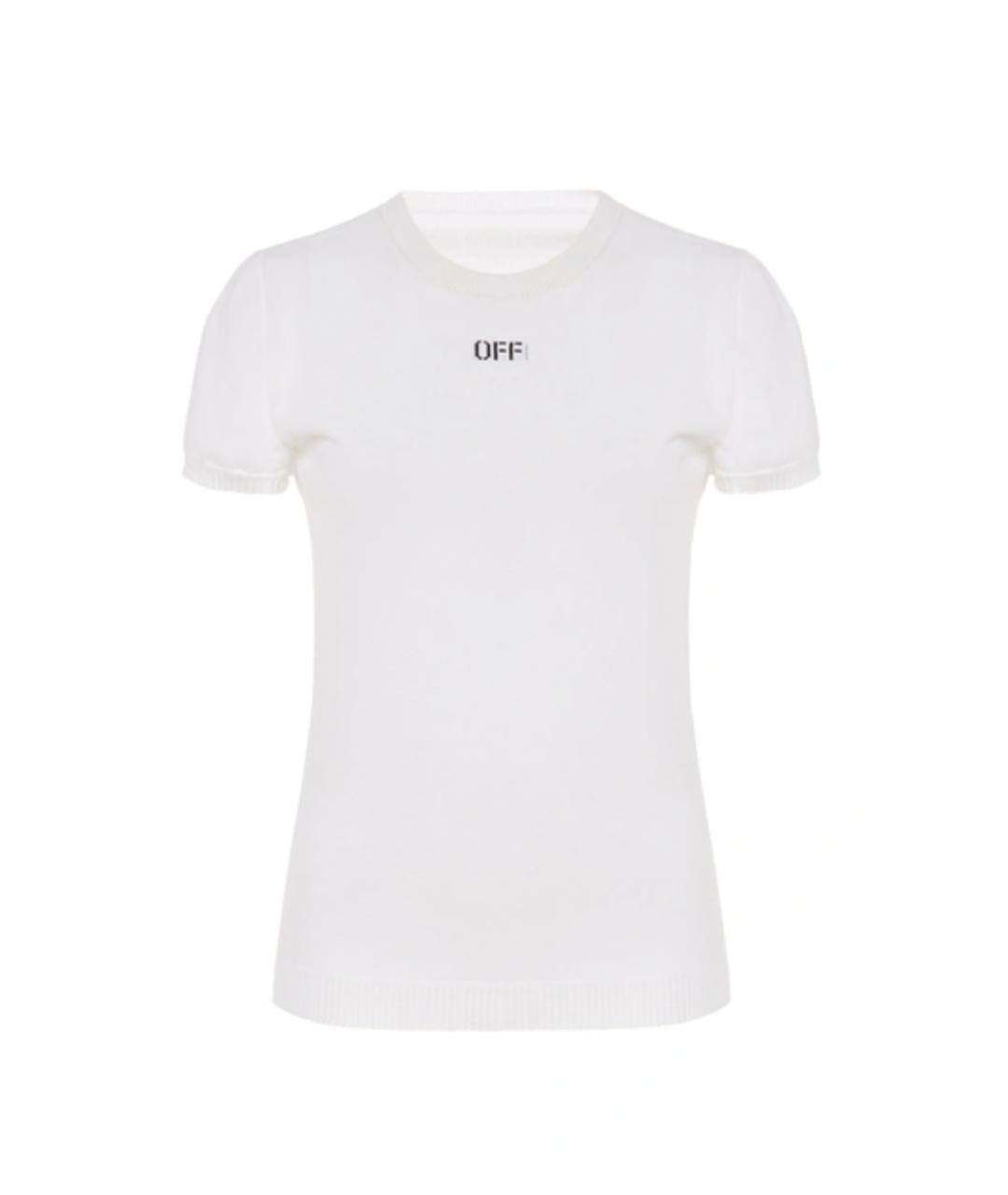 OFF-WHITE Белая вискозная футболка, фото 1