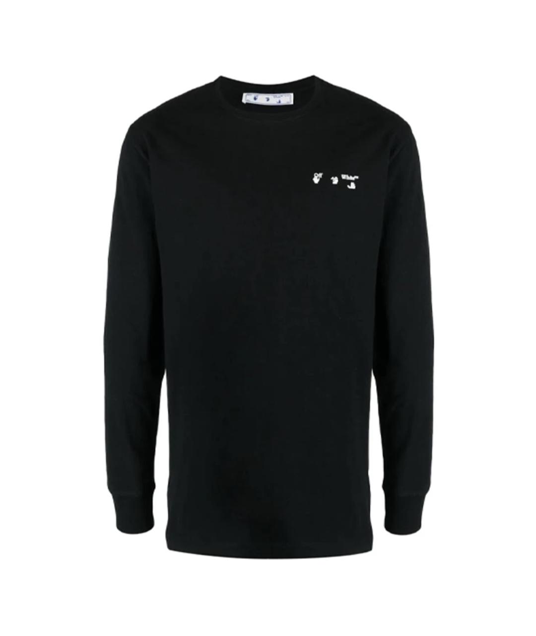 OFF-WHITE Черный хлопковый джемпер / свитер, фото 1