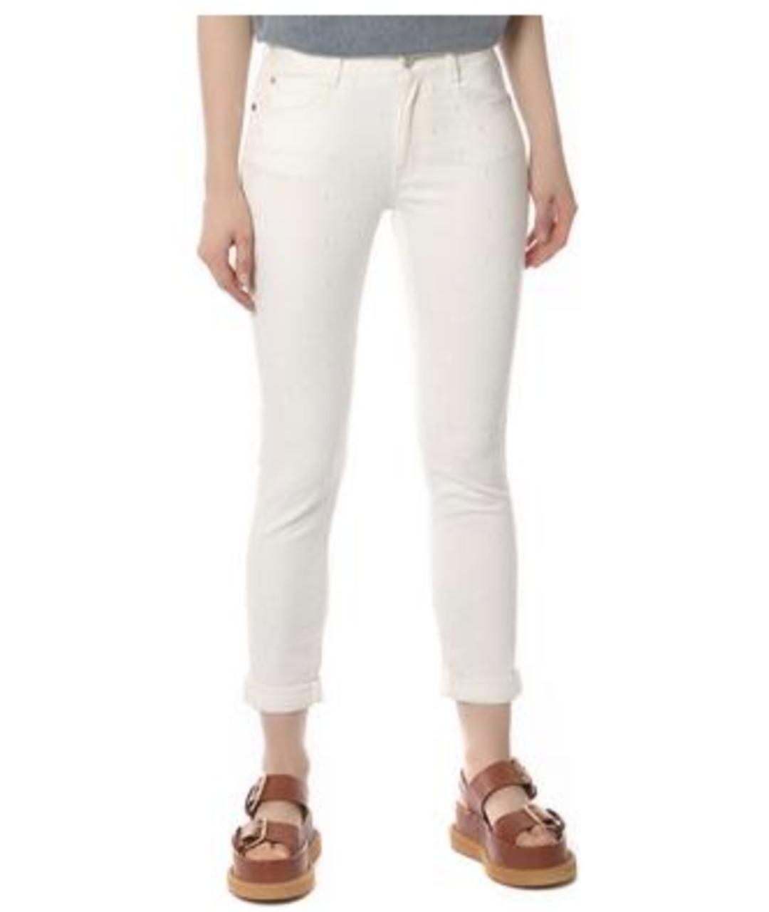 STELLA MCCARTNEY Белые хлопковые джинсы слим, фото 3