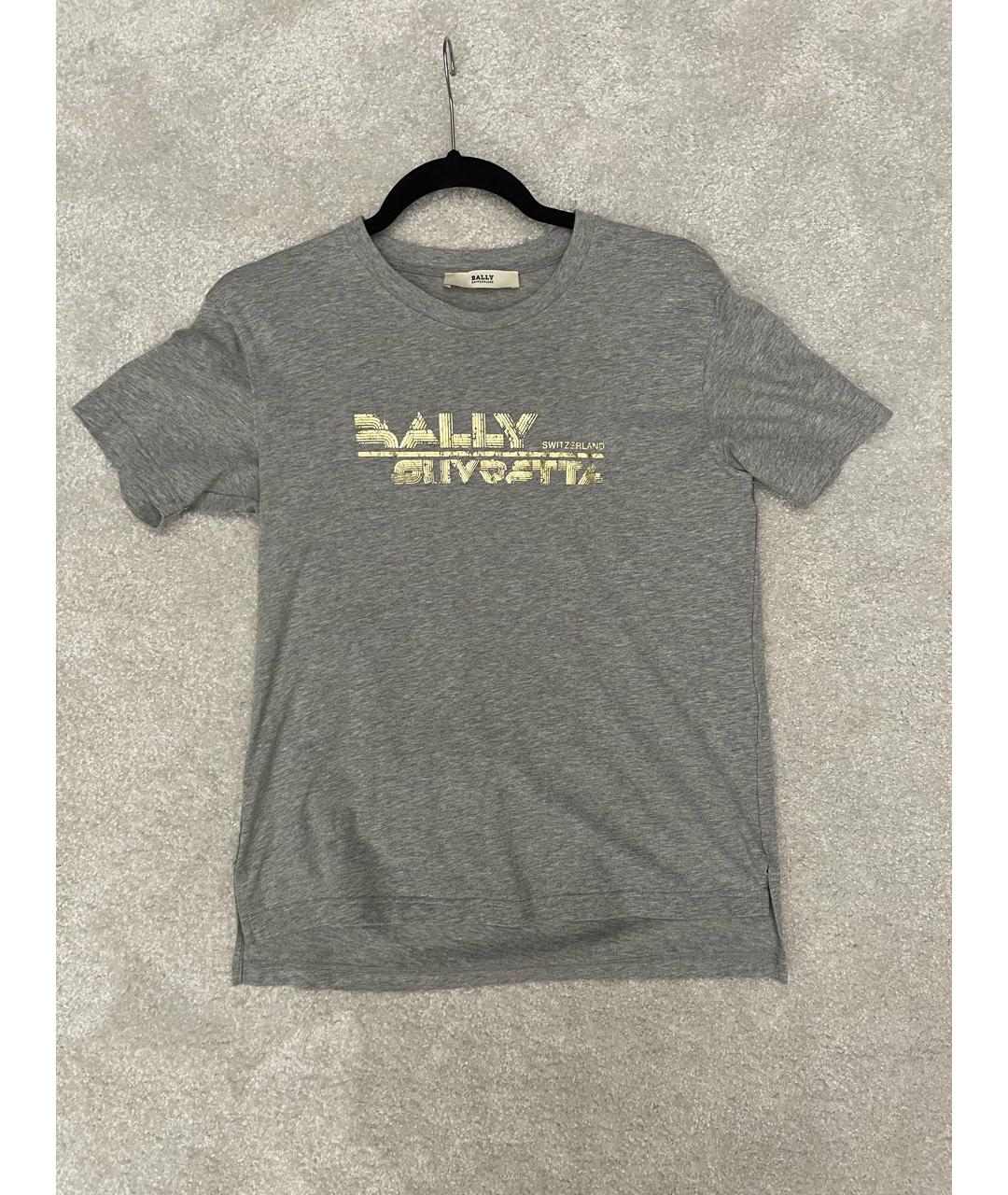 BALLY Серая хлопковая футболка, фото 5