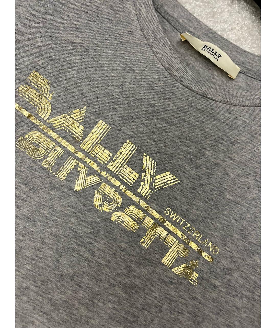 BALLY Серая хлопковая футболка, фото 3