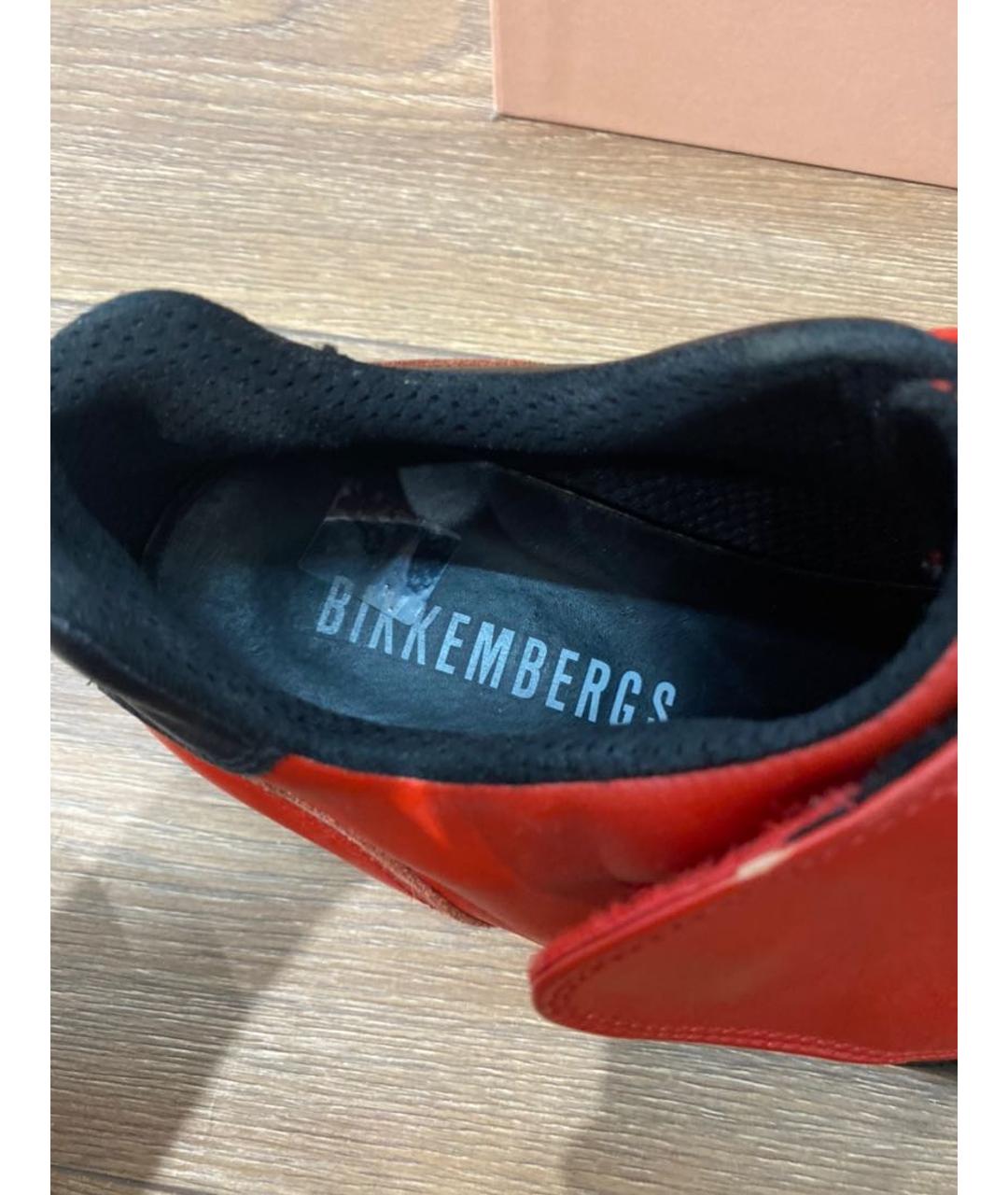 BIKKEMBERGS Черные кожаные низкие кроссовки / кеды, фото 8