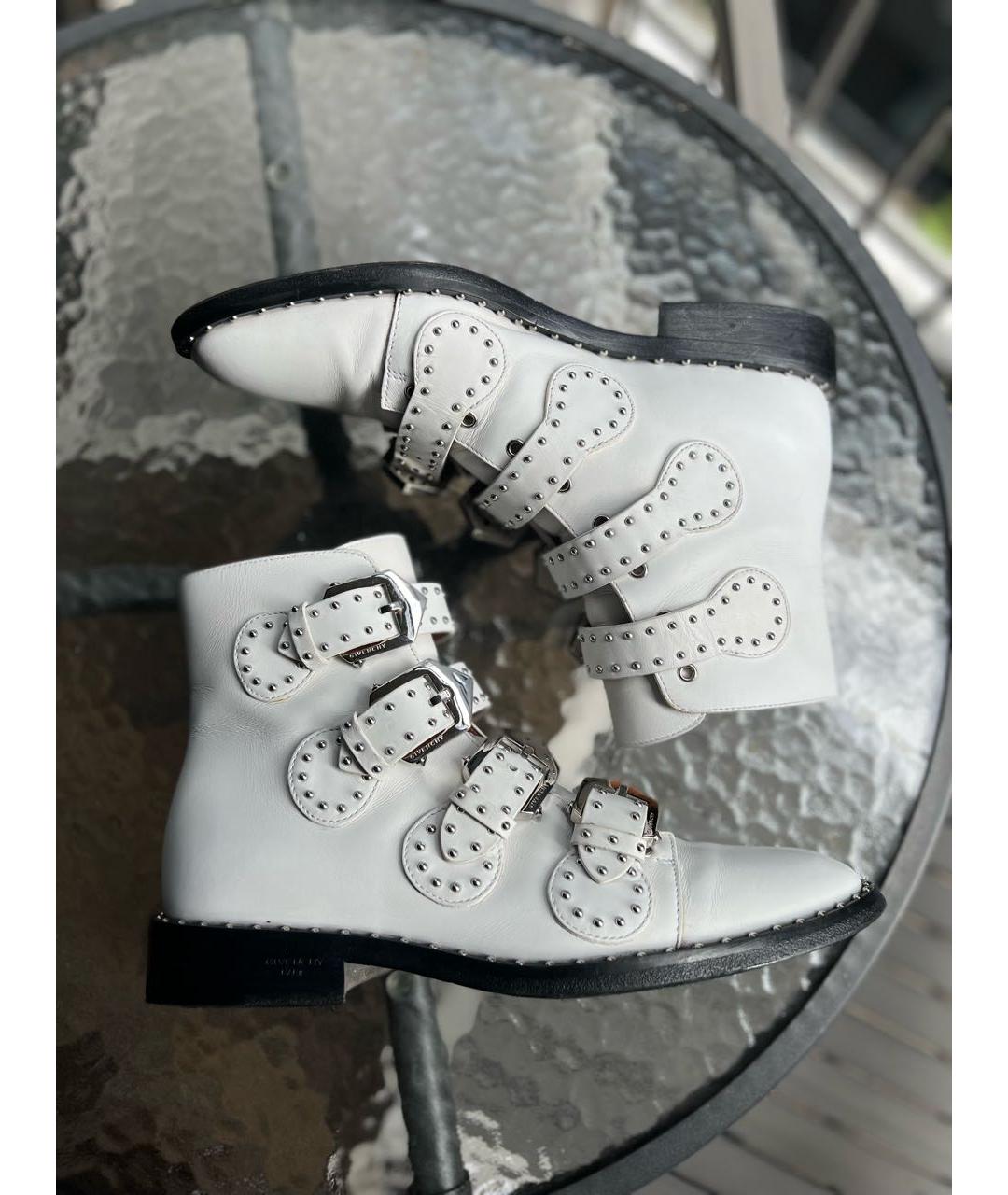 GIVENCHY Белые кожаные ботинки, фото 7
