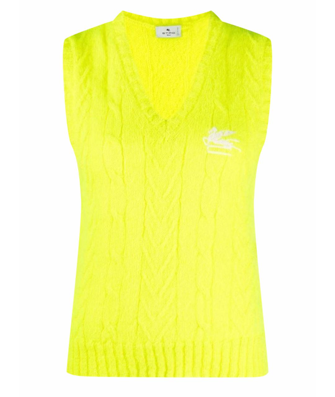 ETRO Желтая шерстяная жилетка, фото 1