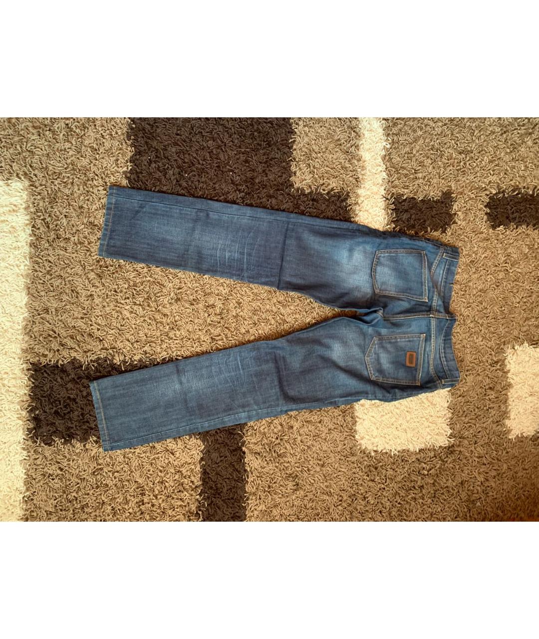 DOLCE&GABBANA Темно-синие хлопковые джинсы, фото 2