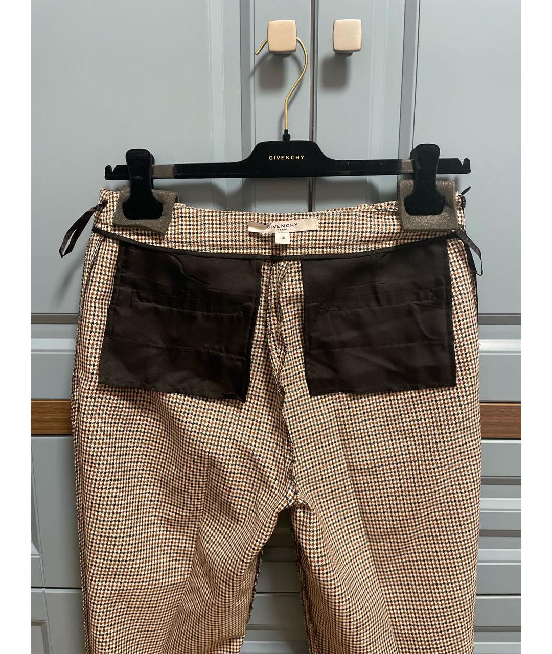 GIVENCHY Бежевые шерстяные брюки узкие, фото 3