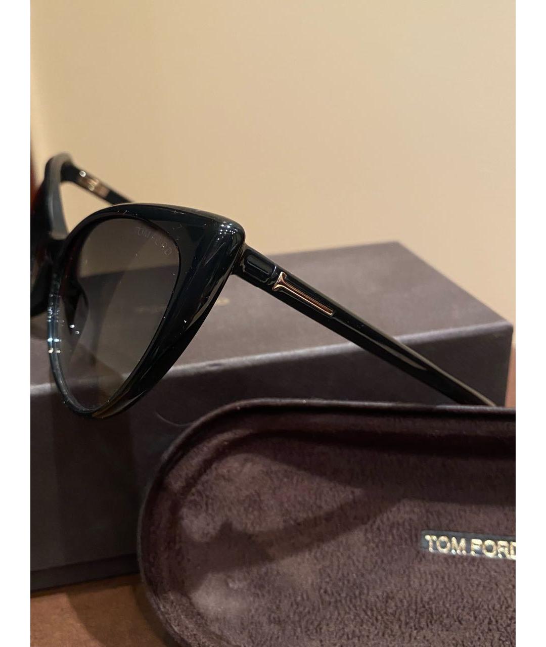 TOM FORD Черные пластиковые солнцезащитные очки, фото 8