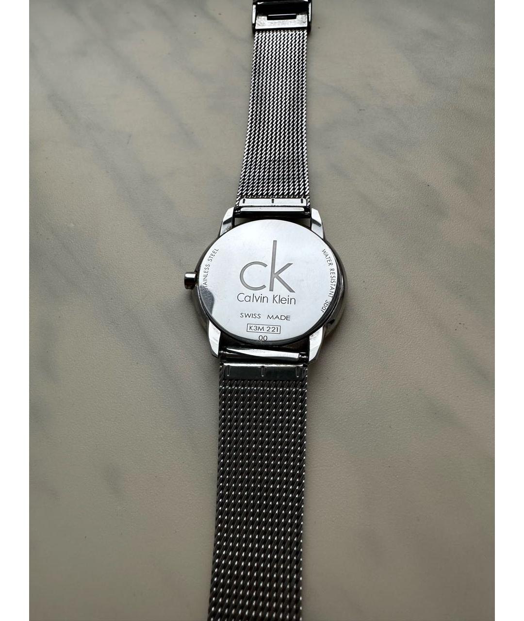 CALVIN KLEIN Серебряные стеклянные часы, фото 2