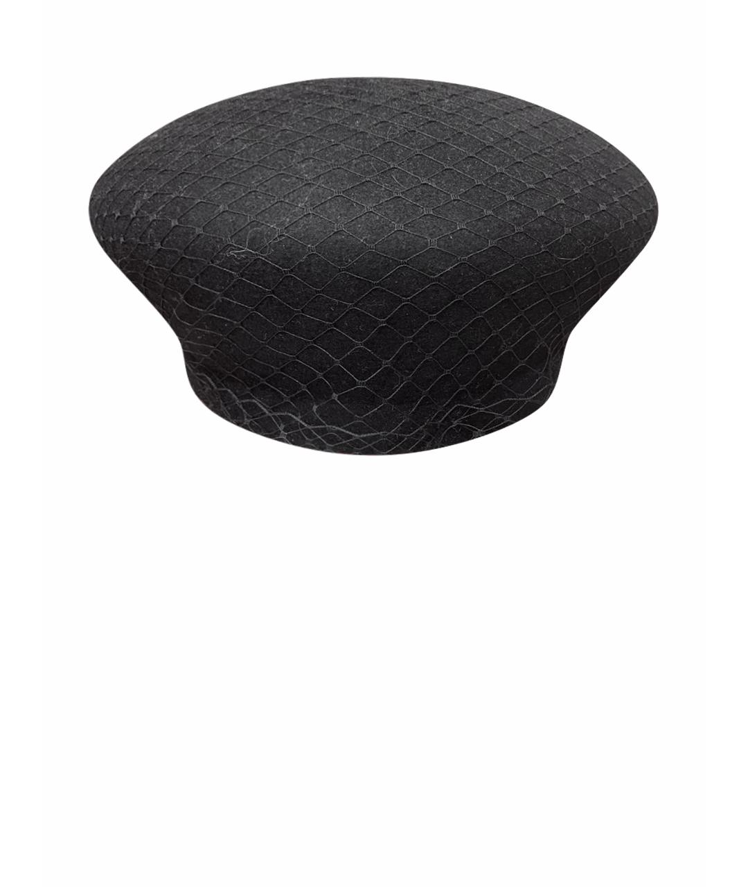 CHRISTIAN DIOR Черная шерстяная шапка, фото 1