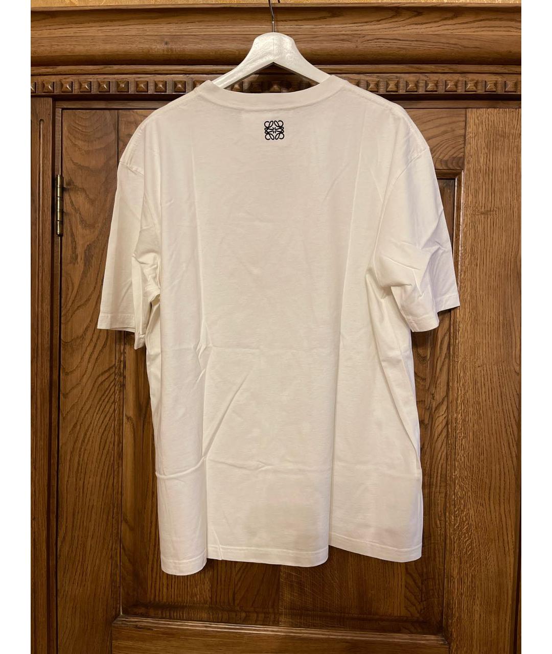 LOEWE Белая хлопковая футболка, фото 2