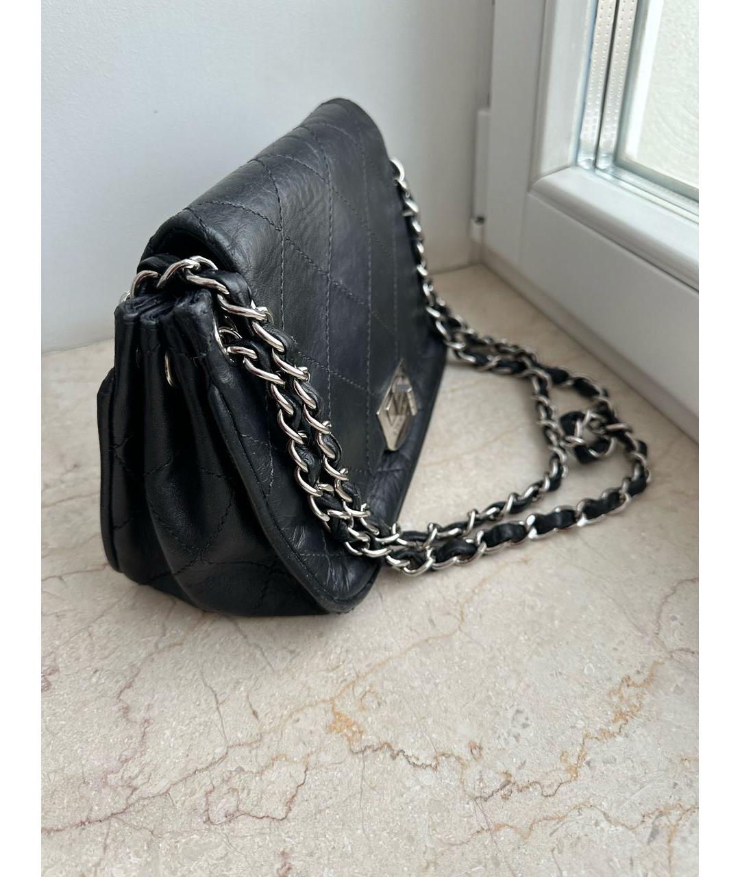 CHANEL PRE-OWNED Черная кожаная сумка тоут, фото 8