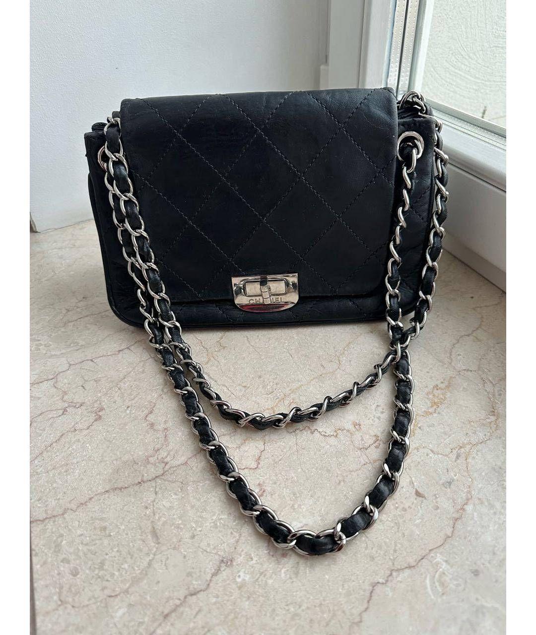 CHANEL PRE-OWNED Черная кожаная сумка тоут, фото 9