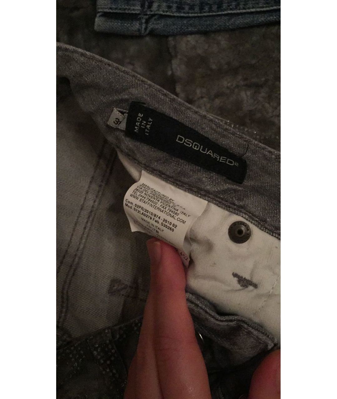 DSQUARED2 Серые хлопко-эластановые джинсы слим, фото 4