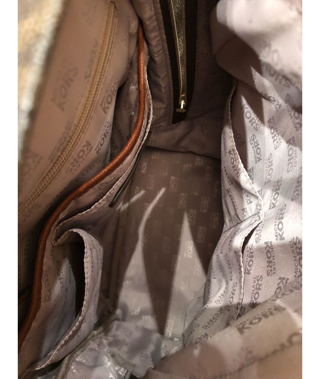 MICHAEL MICHAEL KORS Коричневый кожаный рюкзак, фото 5