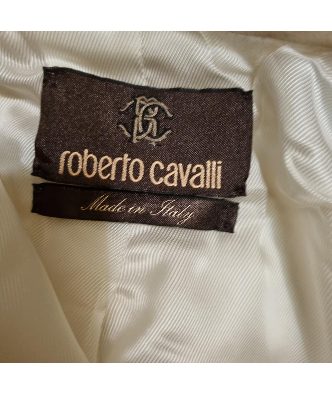 ROBERTO CAVALLI Белое кашемировое пальто, фото 3