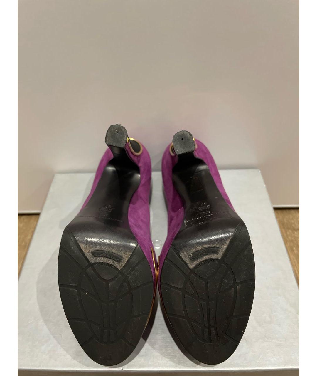 GIAN MARCO LORENZI Фиолетовые замшевые туфли, фото 5
