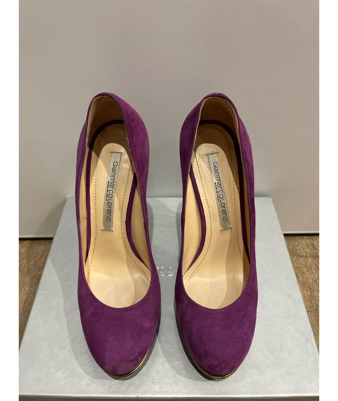 GIAN MARCO LORENZI Фиолетовые замшевые туфли, фото 2