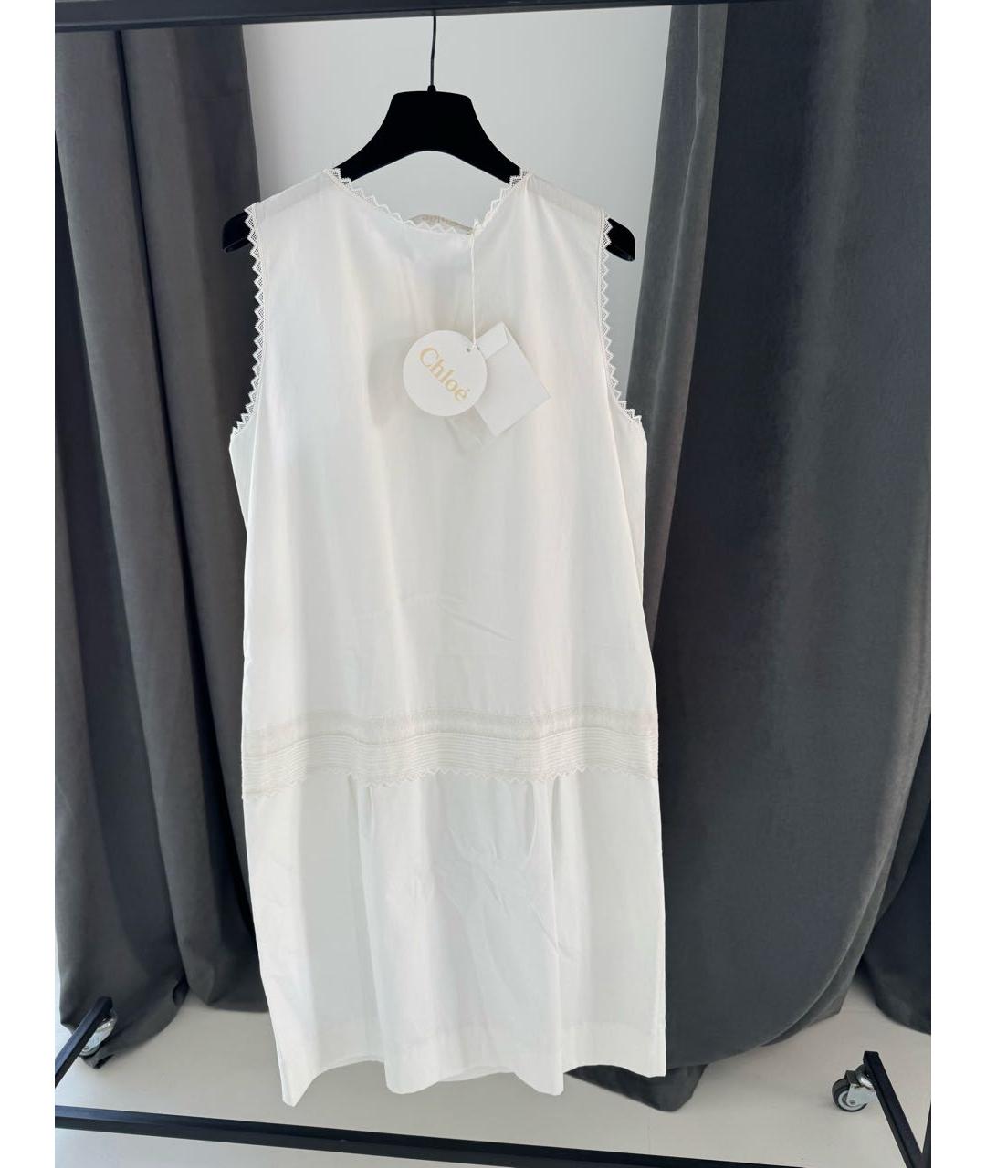 CHLOE Белое повседневное платье, фото 7