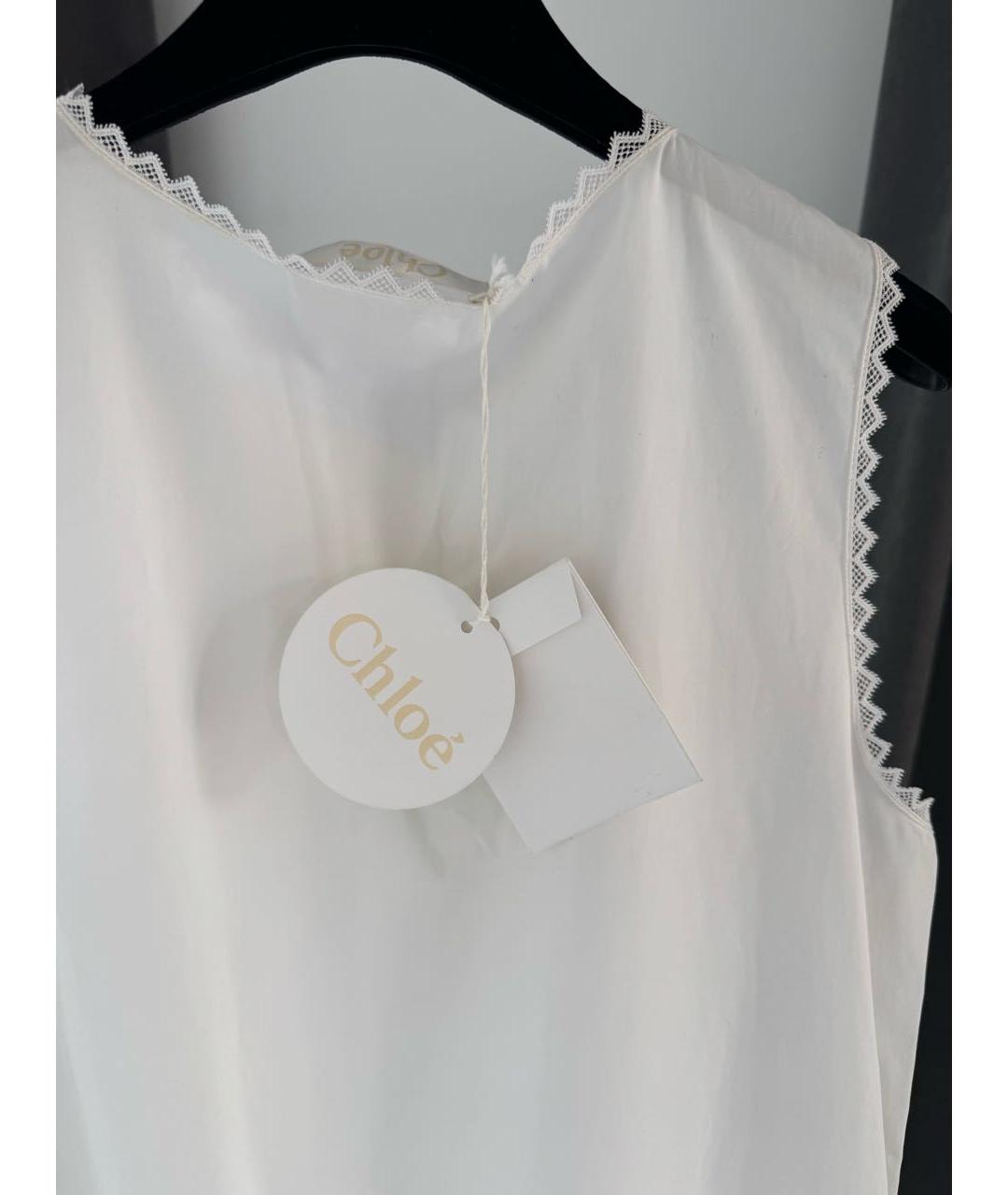 CHLOE Белое повседневное платье, фото 5