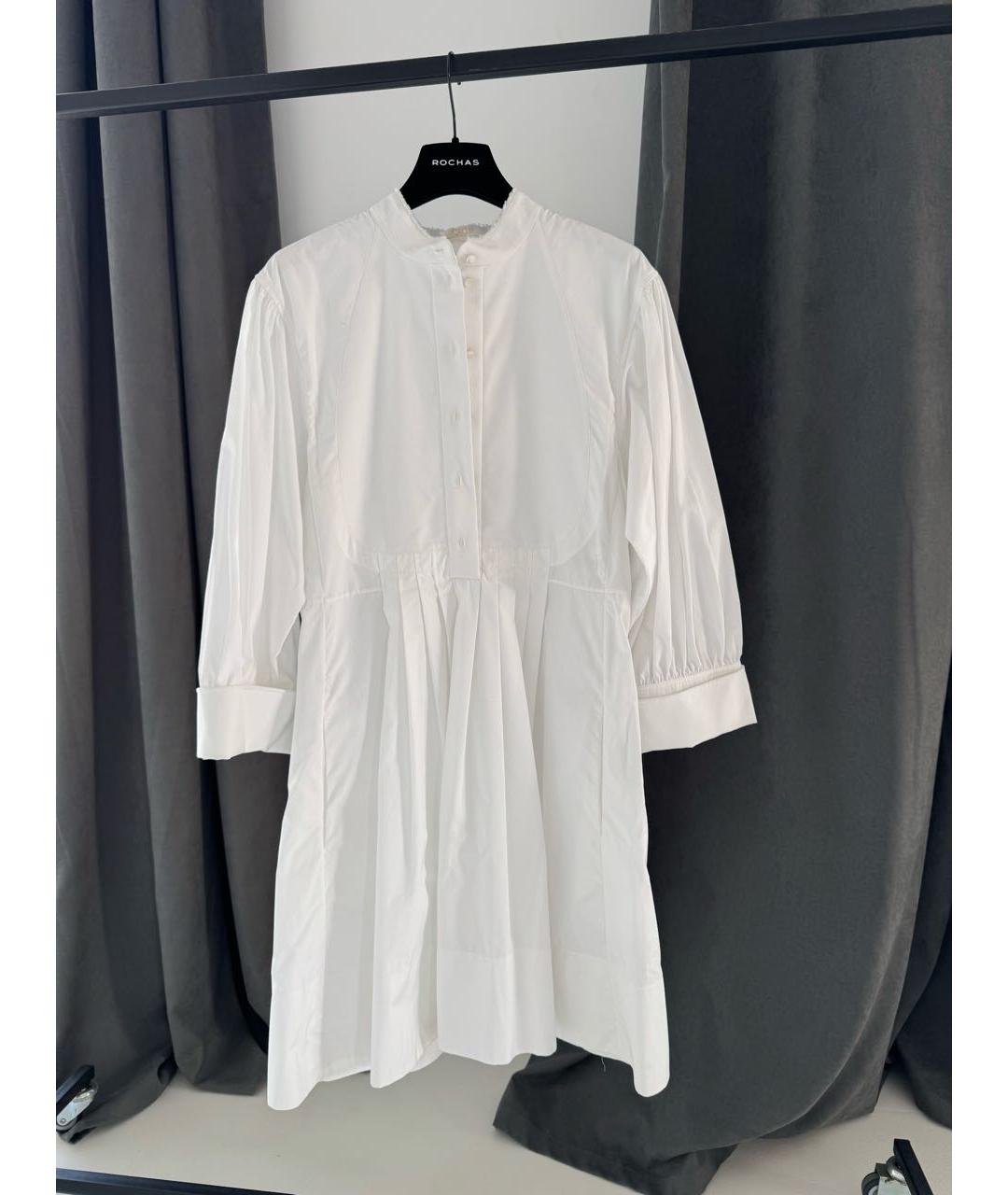 CHLOE Белое хлопковое повседневное платье, фото 7