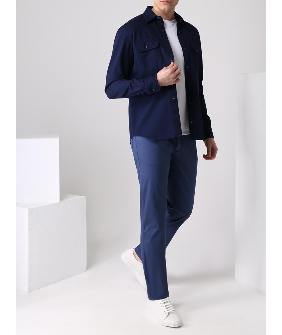 ZEGNA Синяя кэжуал рубашка, фото 2
