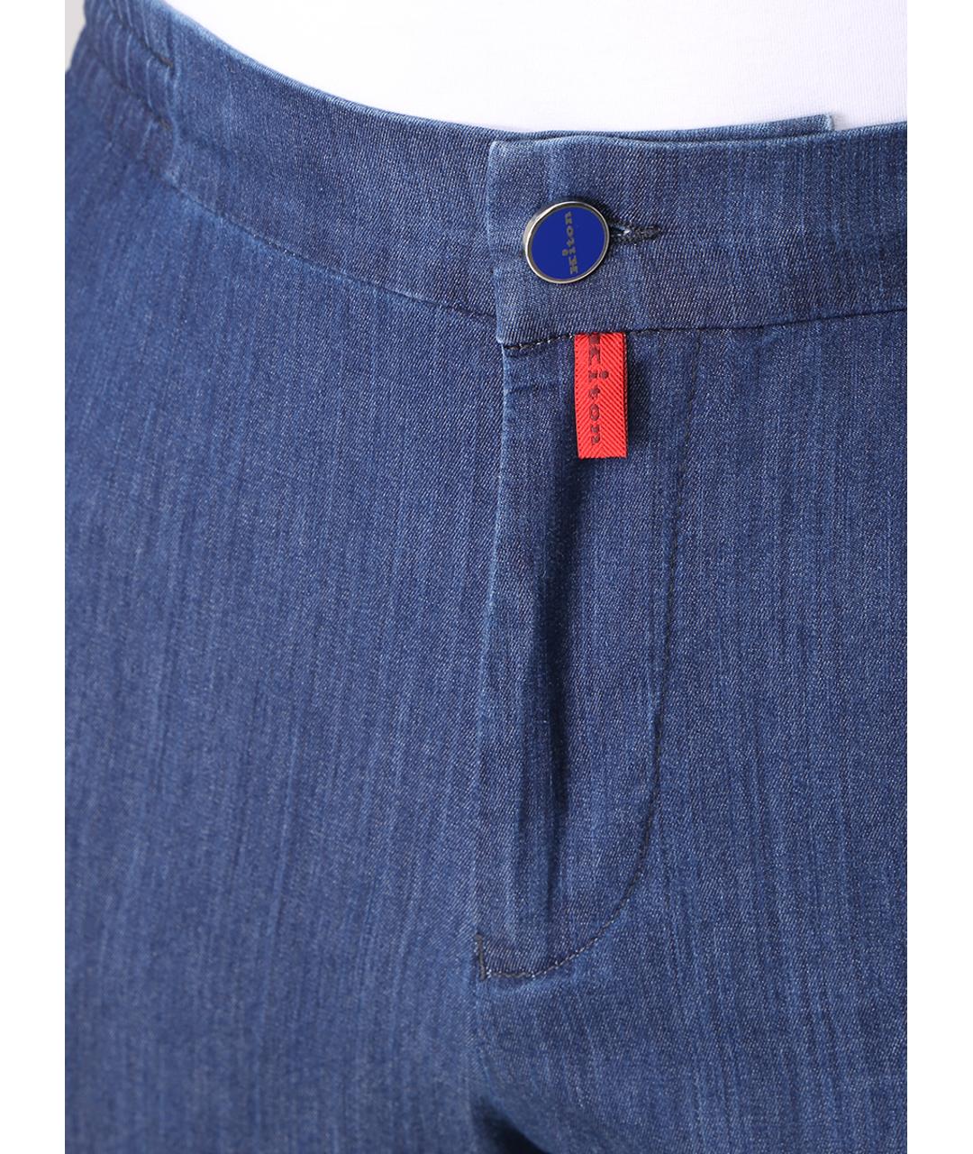 KITON Синие повседневные брюки, фото 5