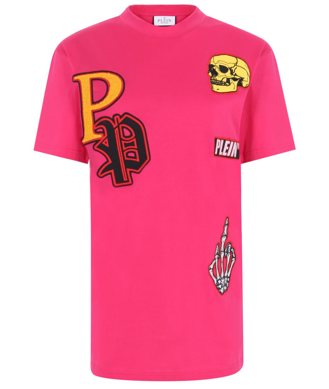 PHILIPP PLEIN Розовая футболка, фото 1