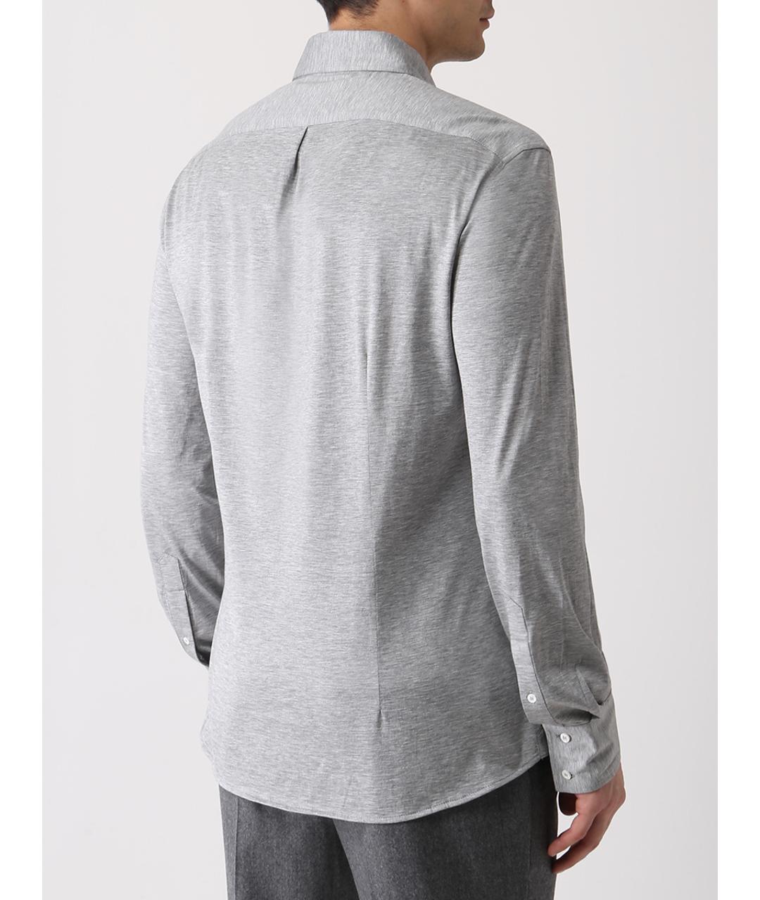 BRUNELLO CUCINELLI Серая кэжуал рубашка, фото 3