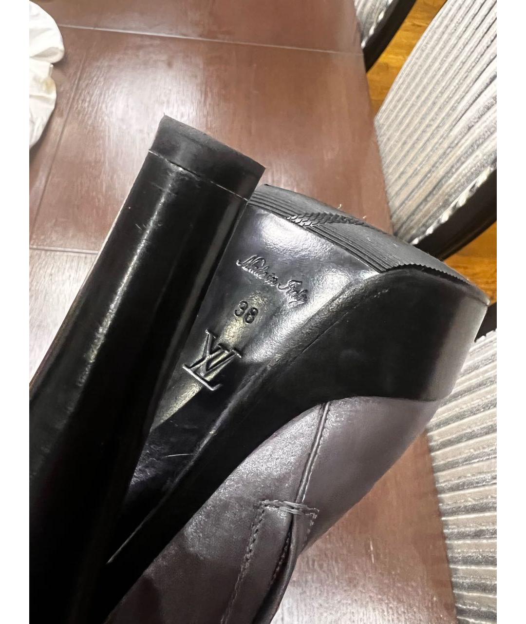 LOUIS VUITTON PRE-OWNED Серые кожаные ботинки, фото 5