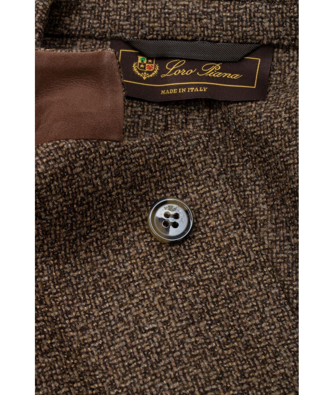 LORO PIANA Коричневый шерстяной пиджак, фото 5