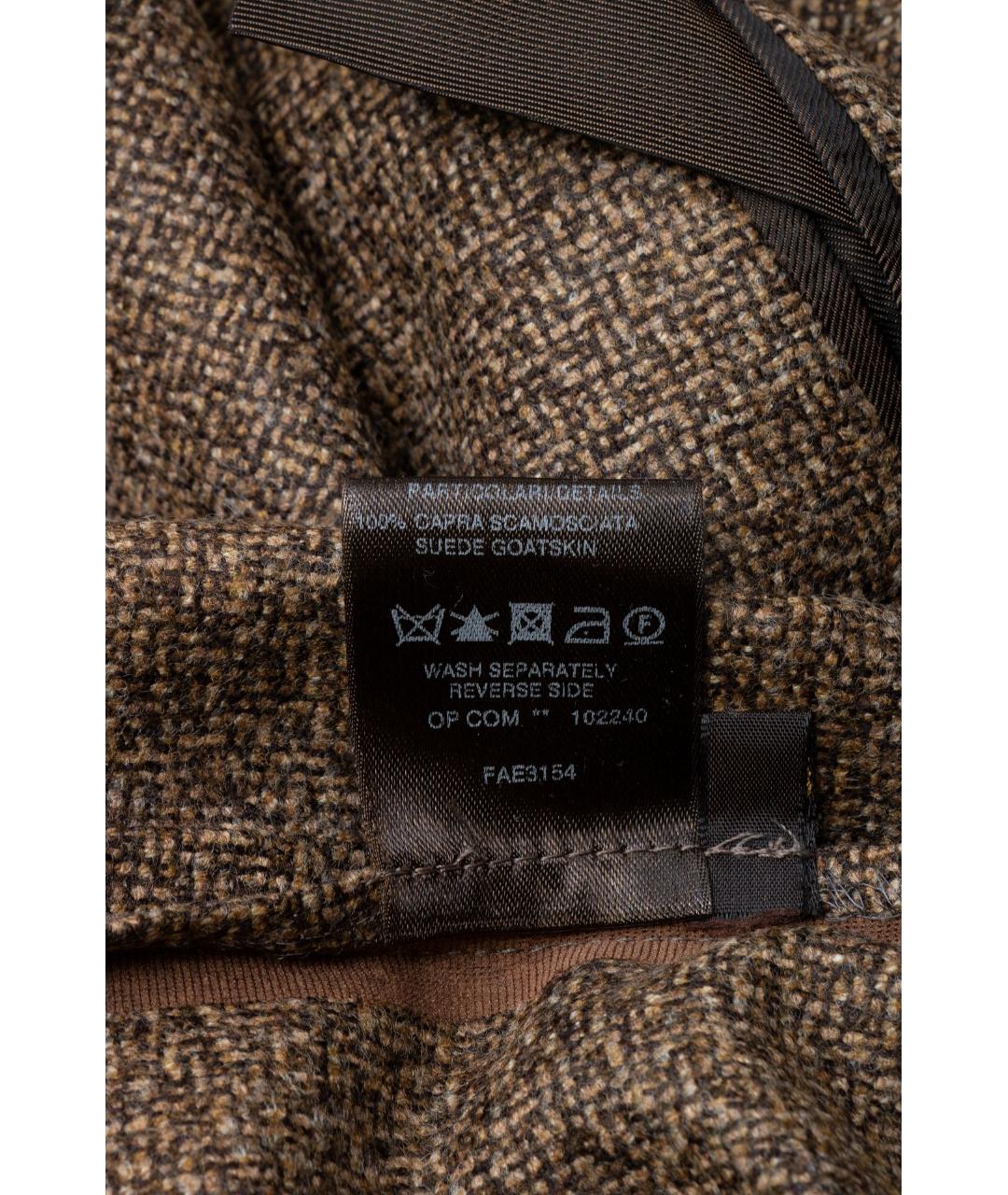 LORO PIANA Коричневый шерстяной пиджак, фото 4