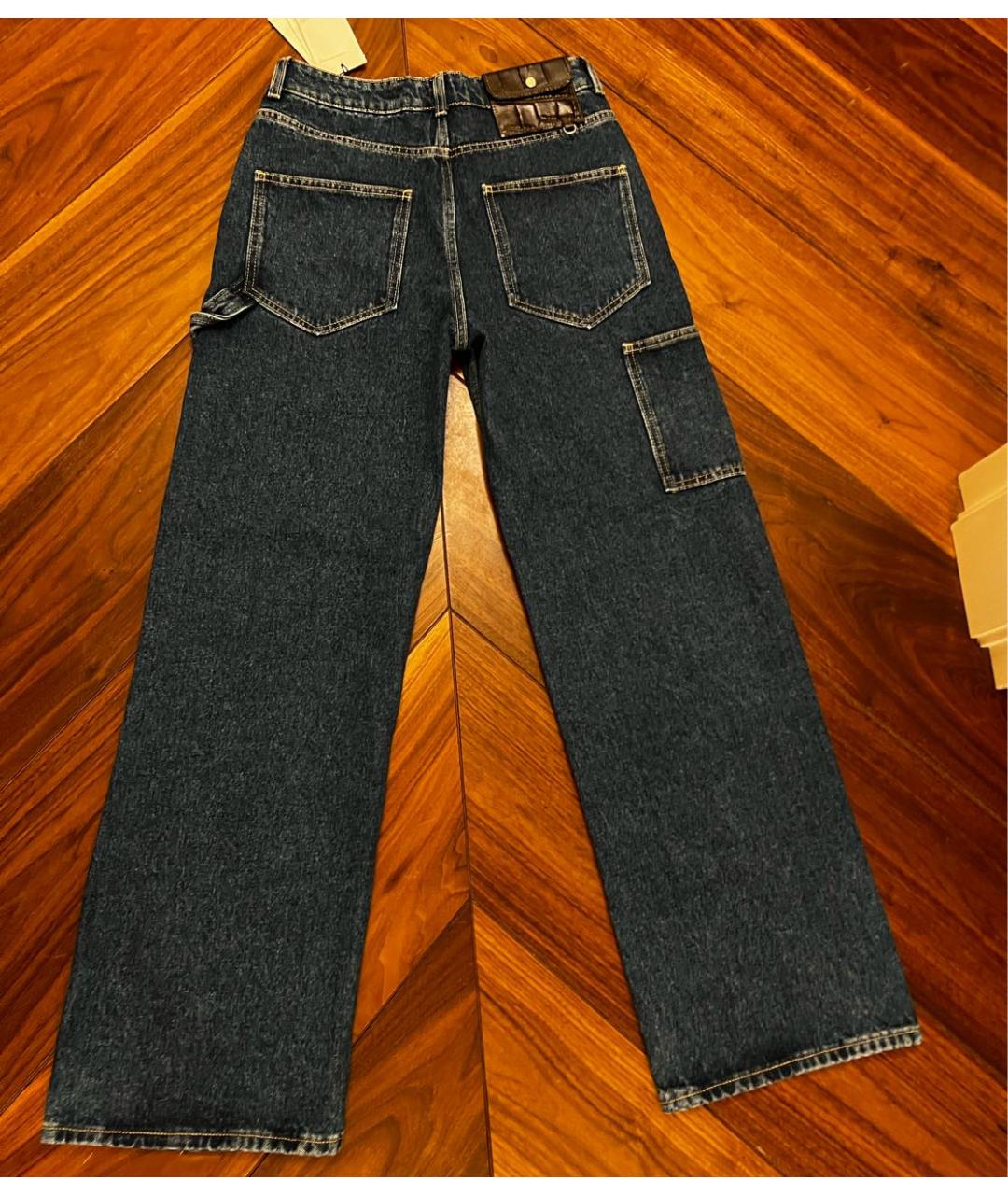 SAKS POTTS Темно-синие хлопковые прямые джинсы, фото 2
