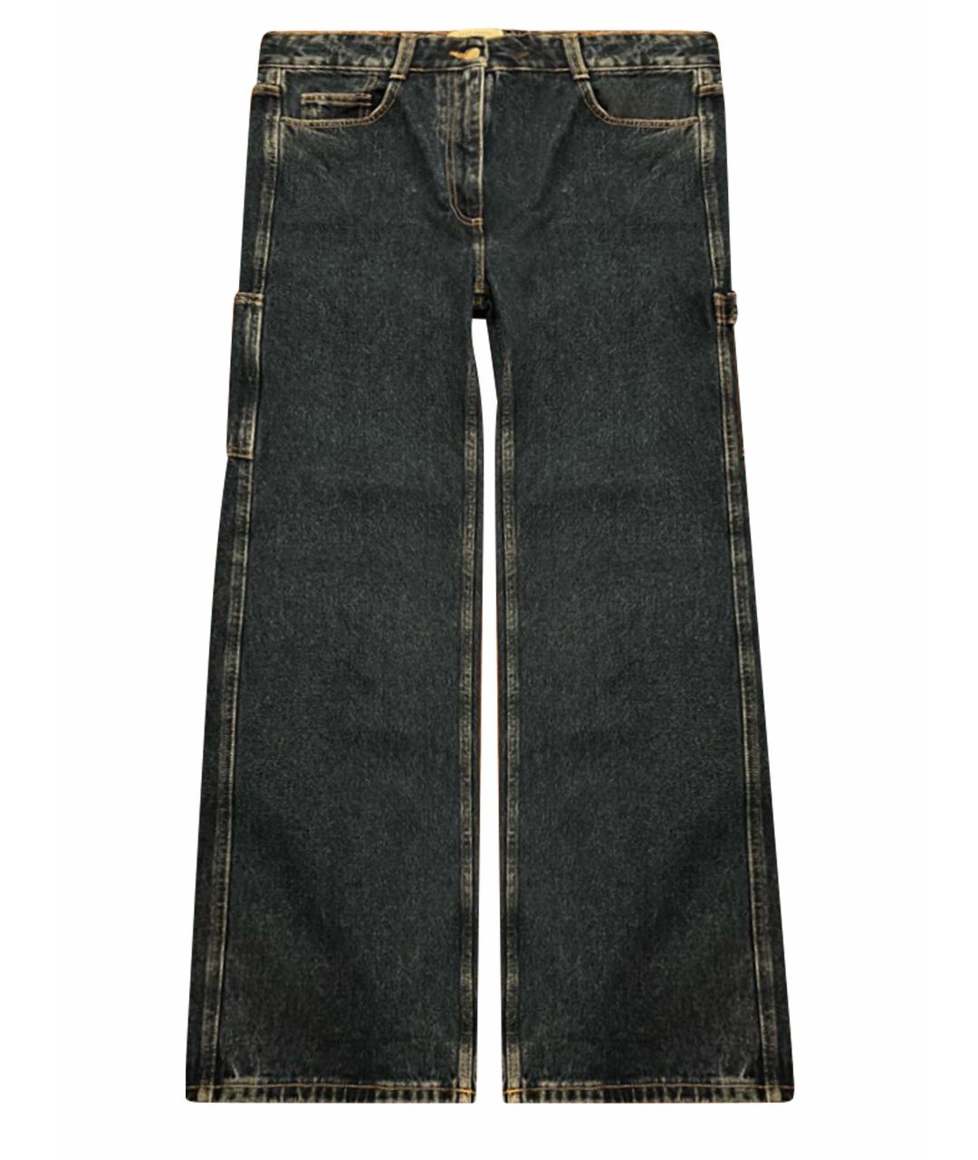 SAKS POTTS Темно-синие хлопковые прямые джинсы, фото 1