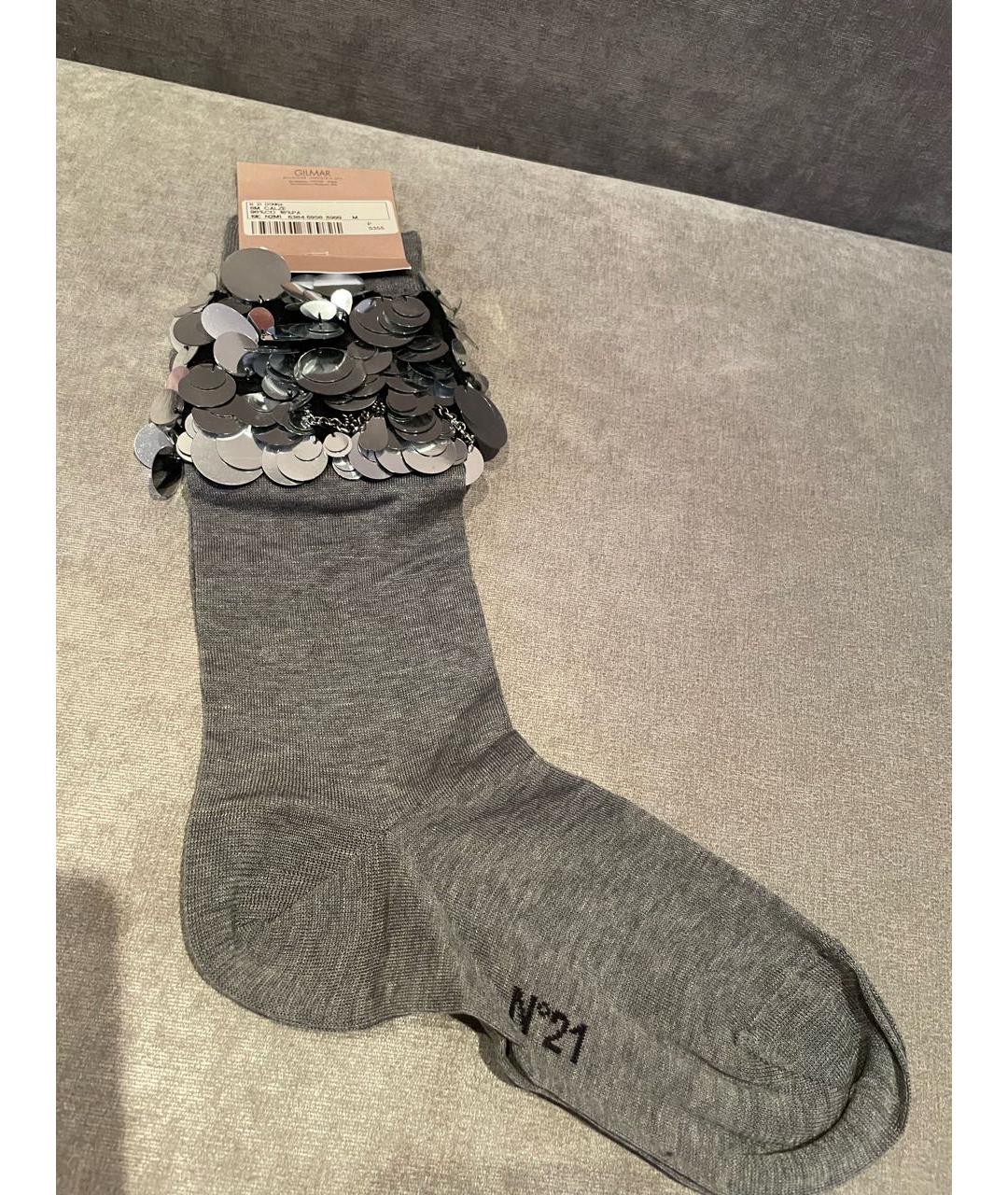 NO. 21 Серые носки, чулки и колготы, фото 9