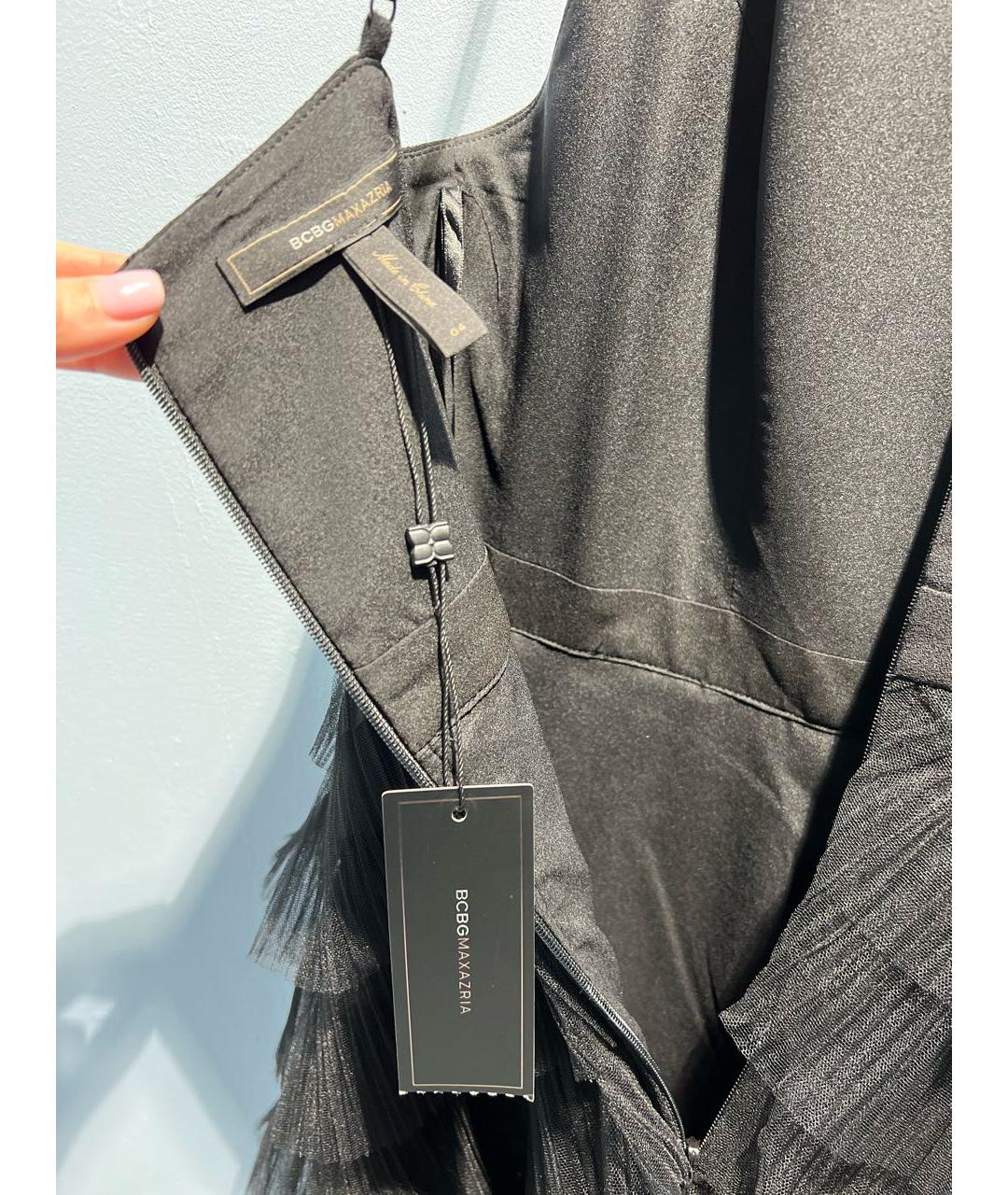 BCBG MAXAZRIA Черное полиэстеровое платье, фото 3