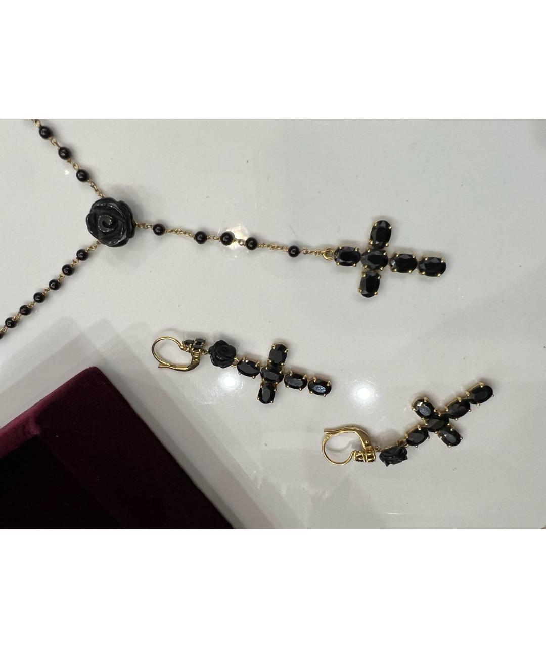 DOLCE&GABBANA Черный комплект из желтого золота, фото 6