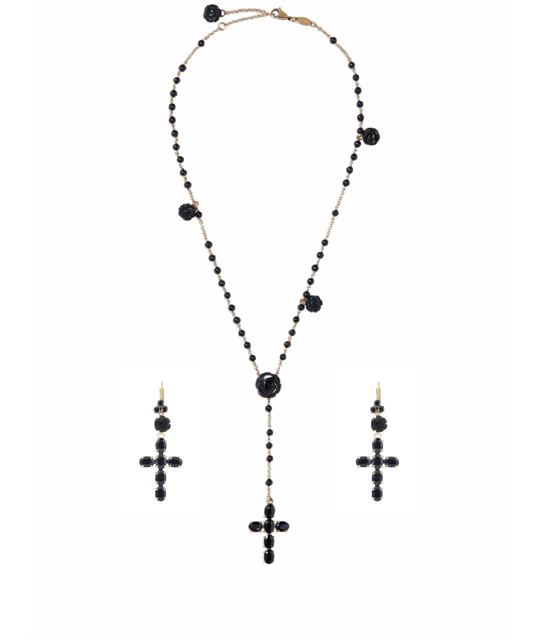 DOLCE&GABBANA Черный комплект из желтого золота, фото 1