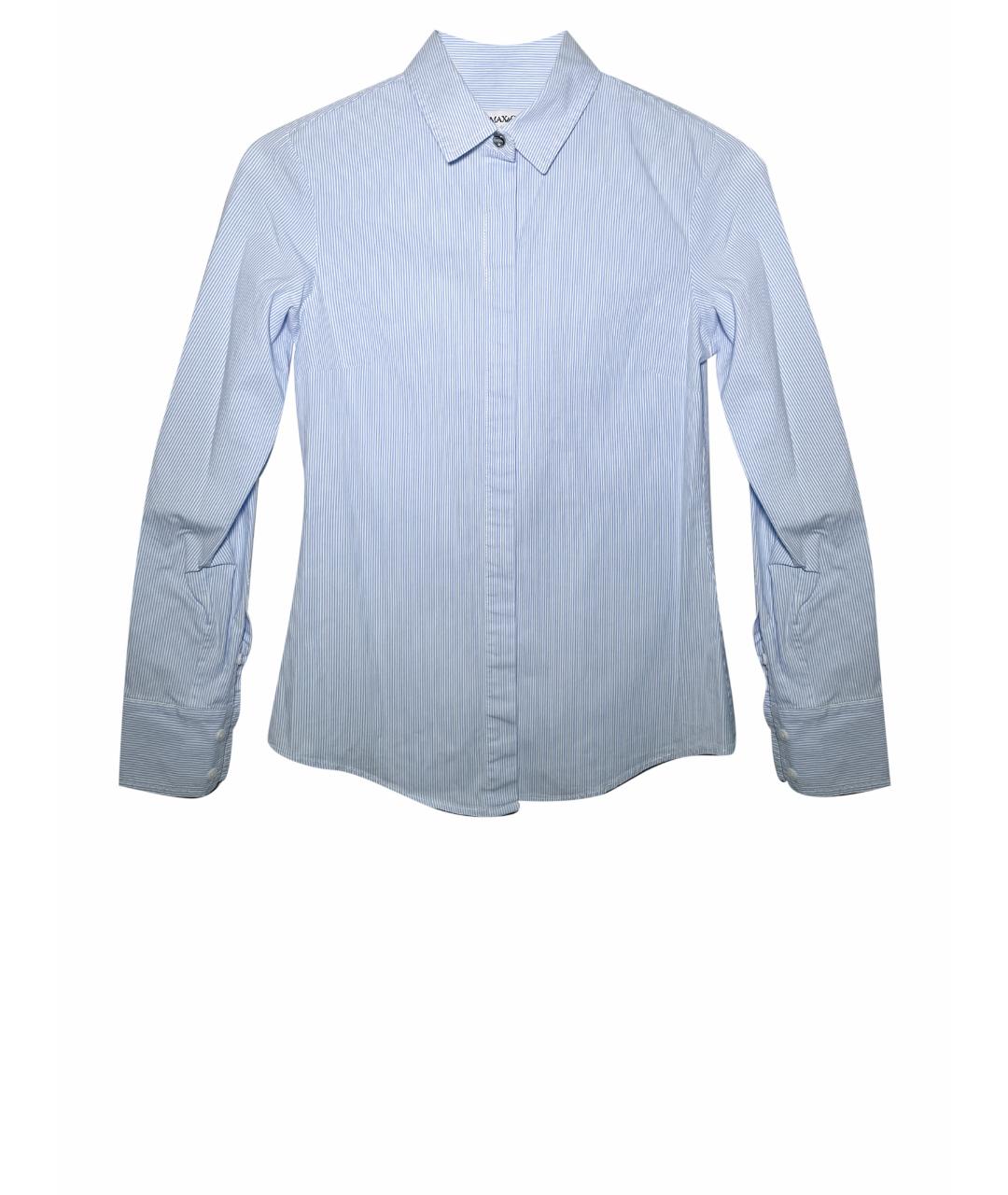 MAX&CO Голубая хлопко-эластановая рубашка, фото 1