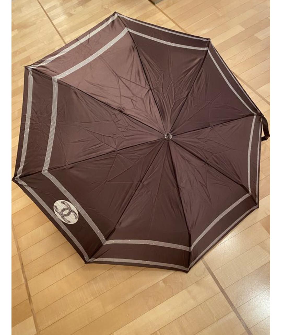 CHANEL PRE-OWNED Коричневый зонт, фото 7
