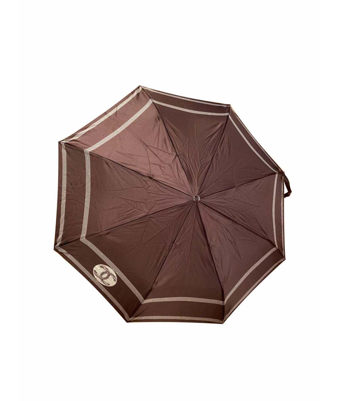 CHANEL PRE-OWNED Коричневый зонт, фото 1